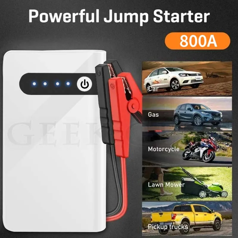 GKFLY ใหม่รถแบตเตอรี่ Jump Starter 8000mAh แบตเตอรี่รถยนต์แบบพกพา Booster Charger 12V ราคาเริ่มต้นที่อุปกรณ์ฉุกเฉิน Booster