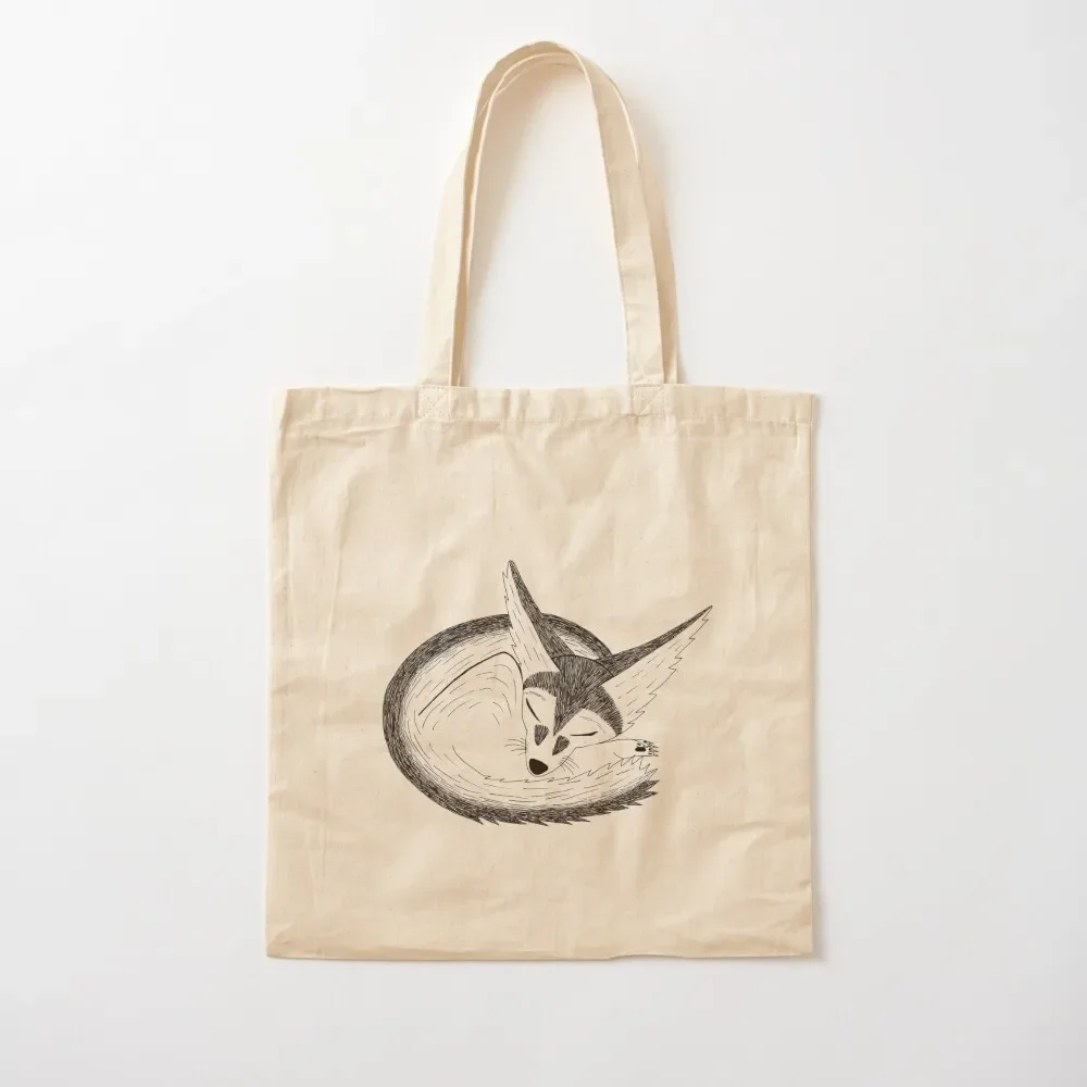 Fennec Fox (ink illustrations of weird animals that are real) Tote Bag Reusable bags reusable shopping bag