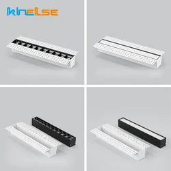 Framless Recessed Linear Grille Light Dimmable Magnetic LED Long Strip Light Ceiling Lamp Living Room Spotlight 5W/10W/20W/40W