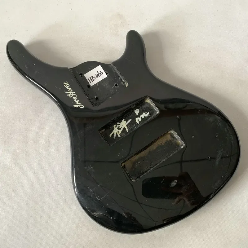 HB463 Active Pickup Electric Bass Black Color in Solid Basswood Unfinished Jazz Bass Body Custom Order for DIY Replace