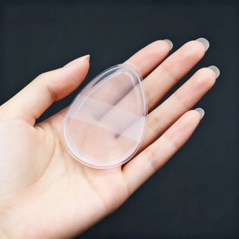 5,5 cm zachte siliconengel cosmetische bladerdeegspons voor gezicht Foundation BB Cream Geen poeder eten - Poederdonsgereedschap voor make-uptoepassing