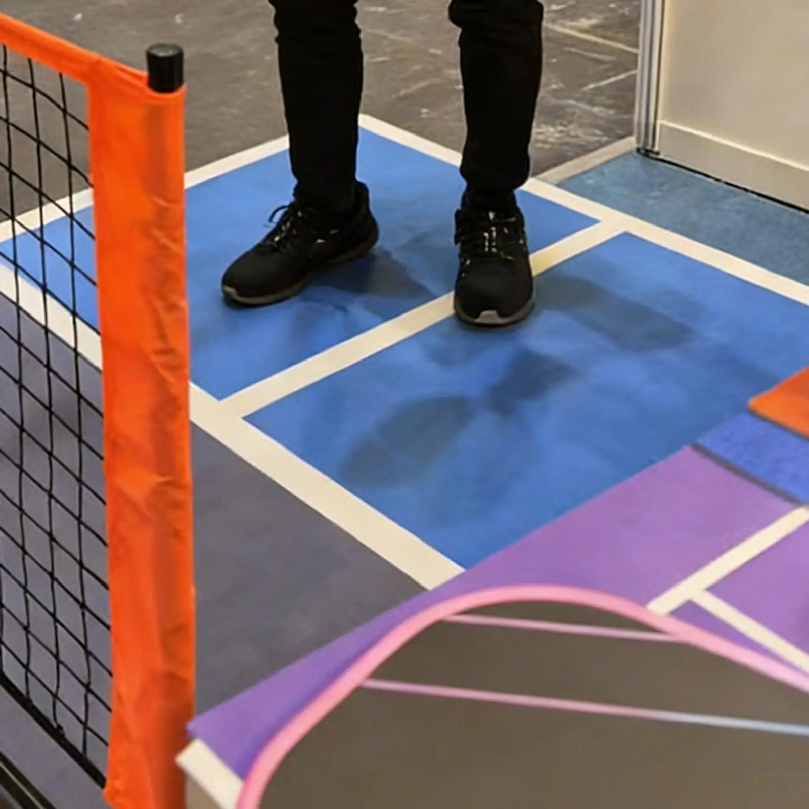 

Резиновый бесшумный коврик для пиклбола, противоскользящий, для тренировок на мини-кортке, для домашнего семейного отдыха