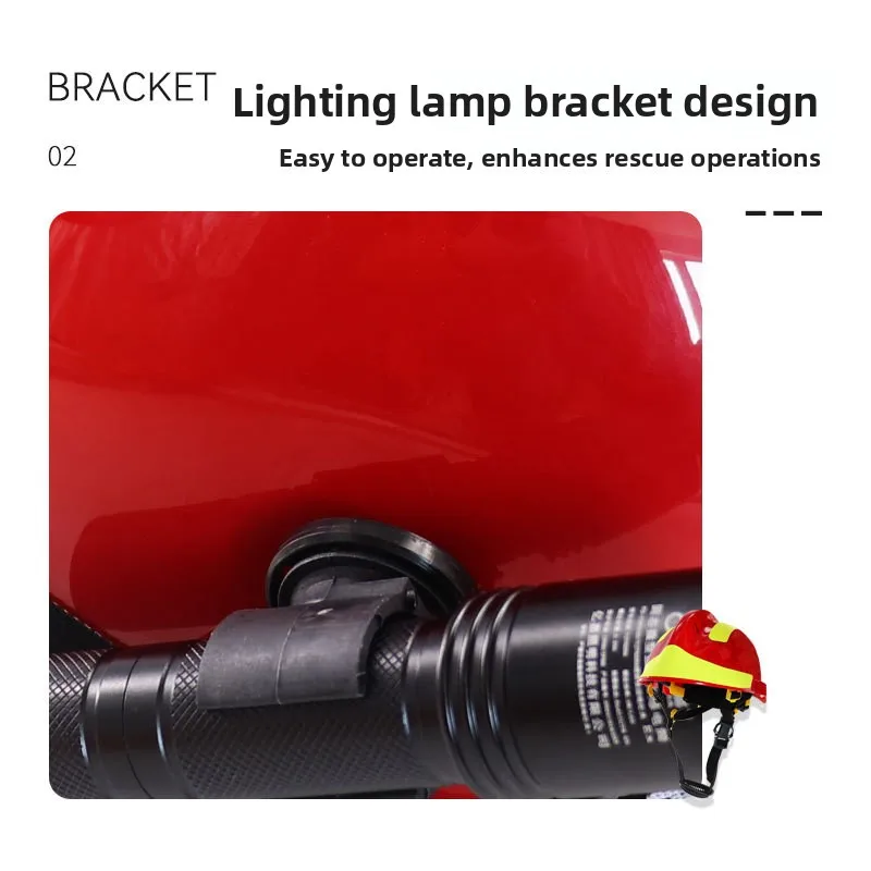 Fire Rescue F2 Rescue Helmet, Goggles, Emergency Helmet with Light Card Can Be Equipped with Flashlight view 3