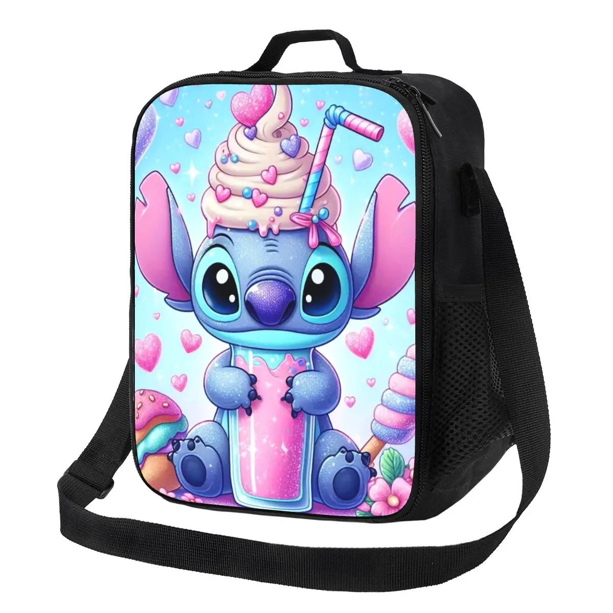 Custom Cute Stitch Lunch Bag Men Women Cooler Warm Insulated Lunch Boxes for Kids School