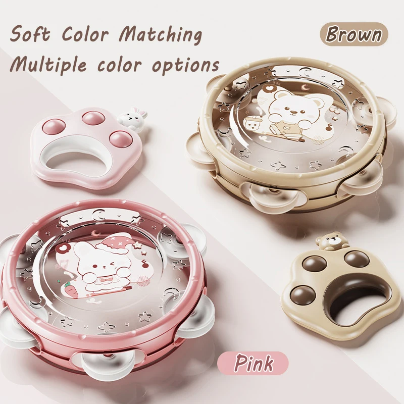 Baby Musical Instruments Set Montessori Handbell Sand Hammer Orff Ringing Instrument Infant Early Visual Stimulation Sensory Toy