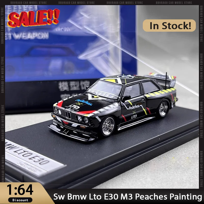 Новый в наличии Sw 1:64 Bmw Lto E30 M3 Gulf Масло Автомобиль Сплав Миниатюрный Литой Под давлением Bmw Статические Государственные Украшения Пользовательские Игрушки Детский Подарок