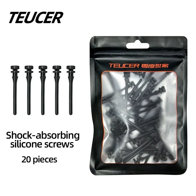 TEUCER Computer Case Cooling Fan Shock-Absorbing Adhesive Nail CPU Radiator Fan Fixing Clips Silicone Fixed Nails Without Screws