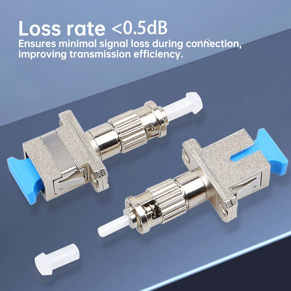 Natalink ST/UPC Male to SC/UPC Female Simplex Hybrid Optical Fiber Connector Fiber Flange Single Mode Adapter for FTTH Coupler