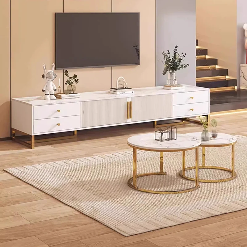 غرفة المعيشة الموقد التلفزيون تقف الترفيه الحديثة مصمم التلفزيون تقف الرف الأبيض موبليس الفقرة التلفزيون أثاث النمط الصيني #2