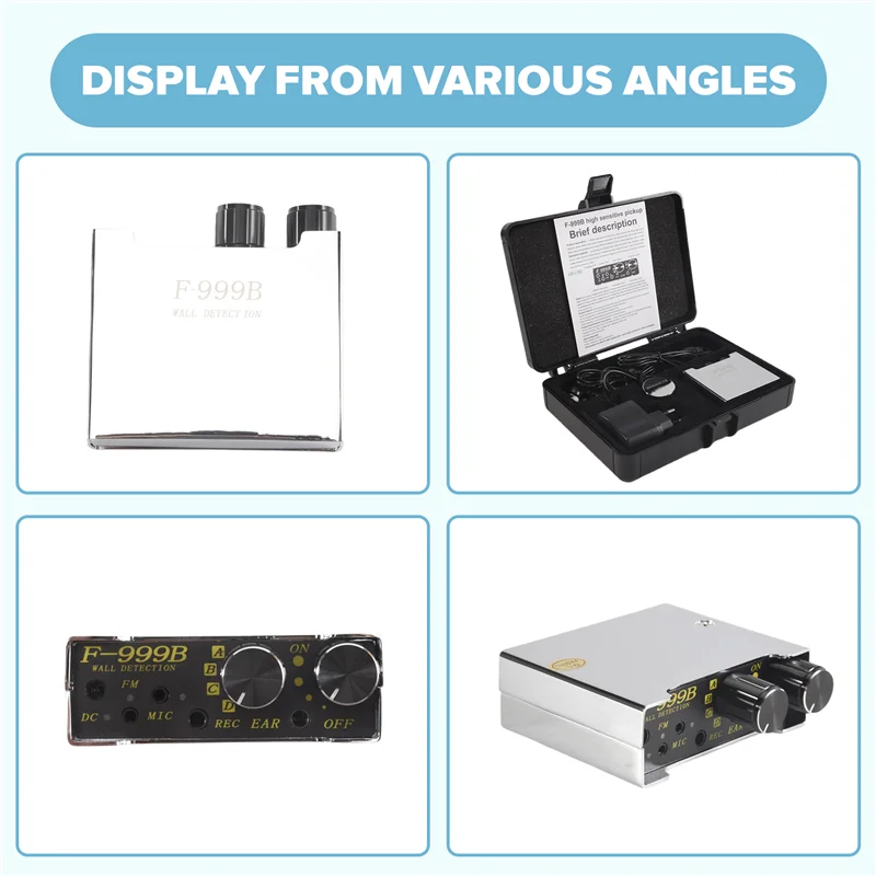 

-A94Z F999B Leaking Water Leak Detector Household Wall Leaking Pickup Leak Detector EU Plug