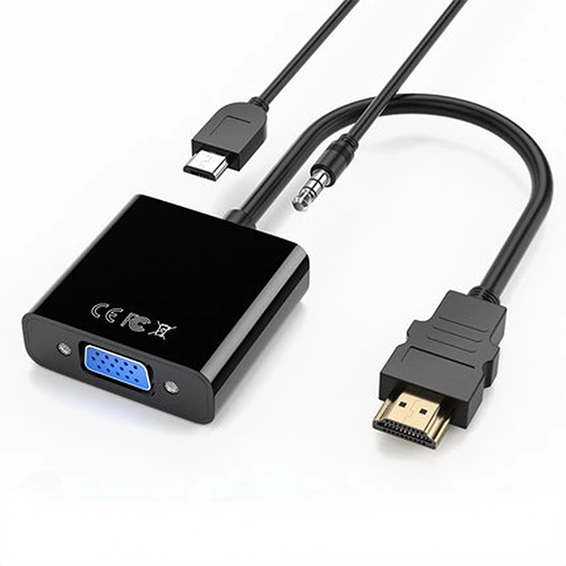 

Адаптер HDMI-совместимый с VGA, аудиоисточник питания HD 1080P для ноутбуков, ПК, мониторов, ТВ, Xiaomi Box, проекторов, кабель-конвертер