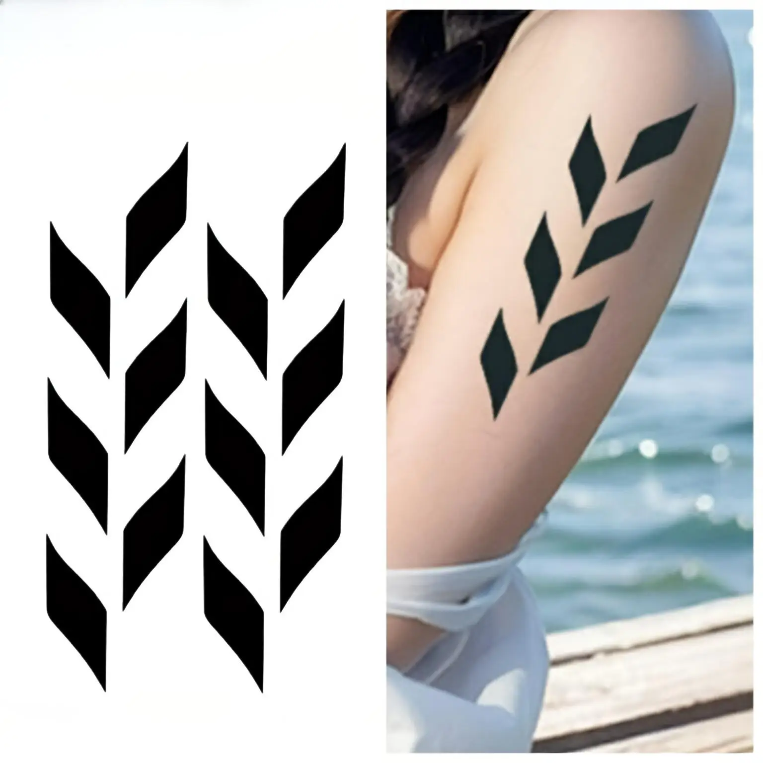 

Minimalist Line Leaf Temporary Tattoos,Tattoo Stickers,Waterproof Long-Lasting 15 Days,Semi-Permanent Fake Tattoo,body art
