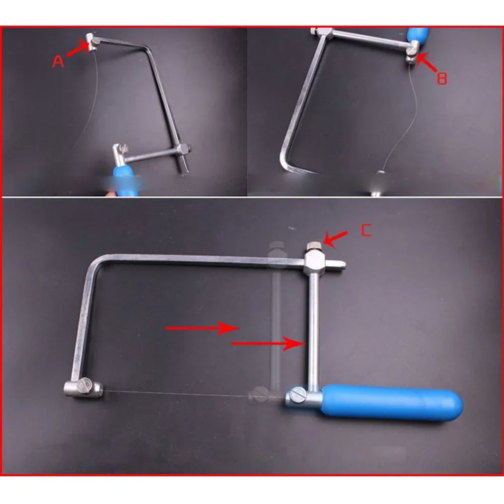 1 buah pisau gergaji kawat berlian 0.26/0.37mm, perhiasan logam pemotong Jig pisau alat kerajinan tangan kayu panjang 1m