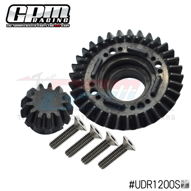 GPM Harden Steel #45 Rear Differential Ring Gear & Pinion Gear For TRAXXAS 1/7