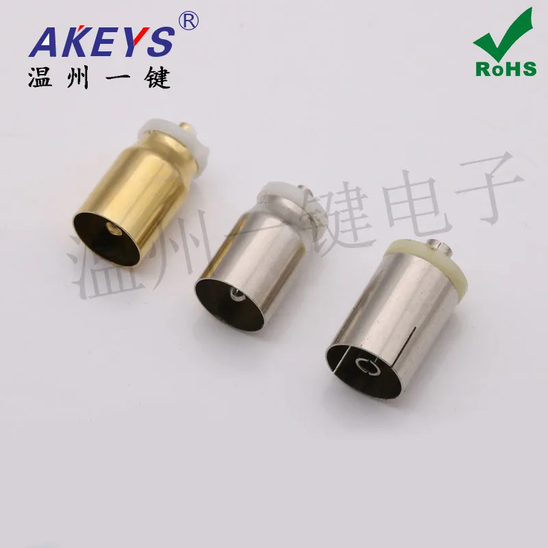 Fiber Optic Head TV9.5 Gold-plated Male Female Socket Cable TV Interface Set-top Box Connector F Female RCA Head RF