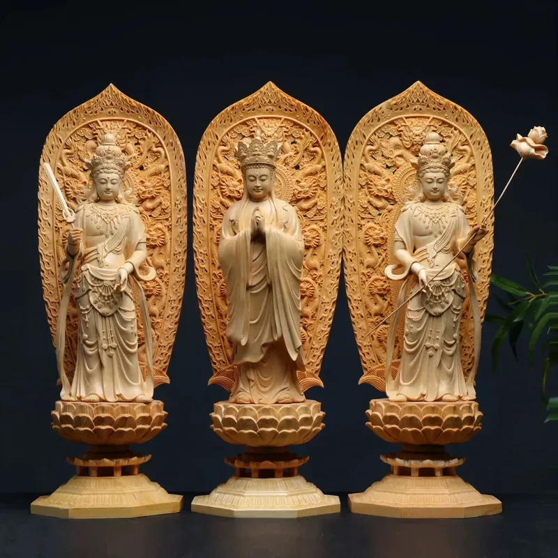 Resin Manjushri Bodhisattva Statue Buddhist Home Decor Ornament Feng Shui Gift for Study Room Desktop Display Art Figurine