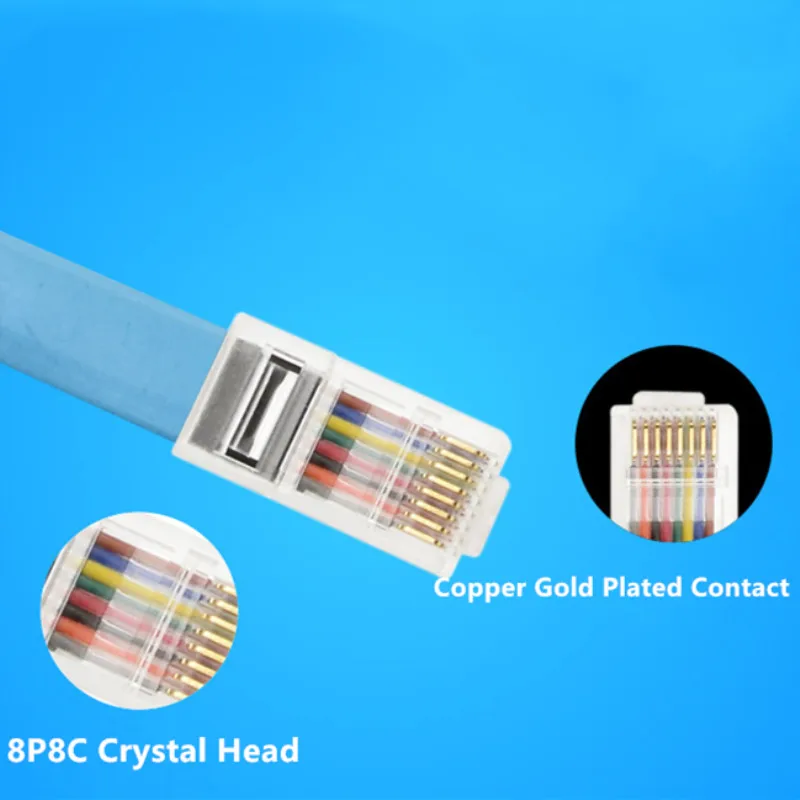 For Cisco Console Cable RJ45 Ethernet to Rs232 DB9 COM Port Serial Female Routers Network Adapter Cable Blue 1.8m 8P8C Converter