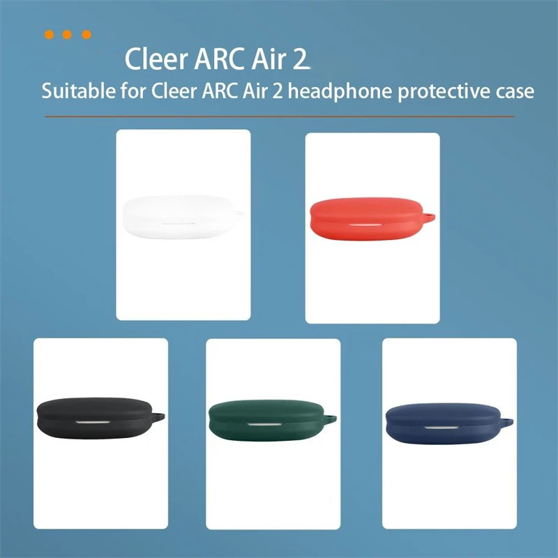 

Чехол Skinlee для Cleer ARC Air 2, однотонный, из жидкого силикона, противоударный, для Cleer ARC Air 2, задняя крышка