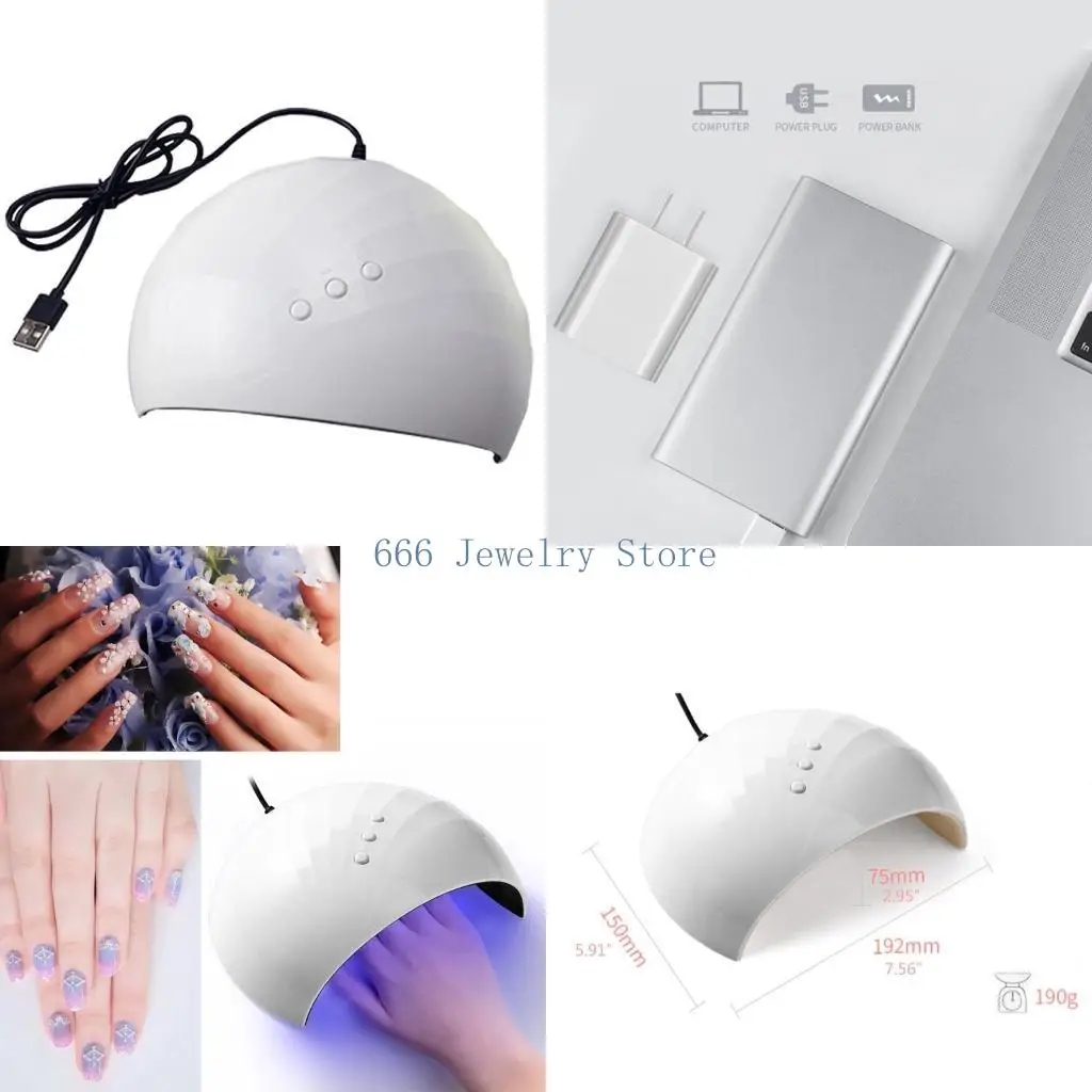 

F2TD Portable UV Led Nail Lamp Gel Nail Dryer Fast 36W Gel Polishing Nail Lamp for Hands Professional Salon Curing Lamp