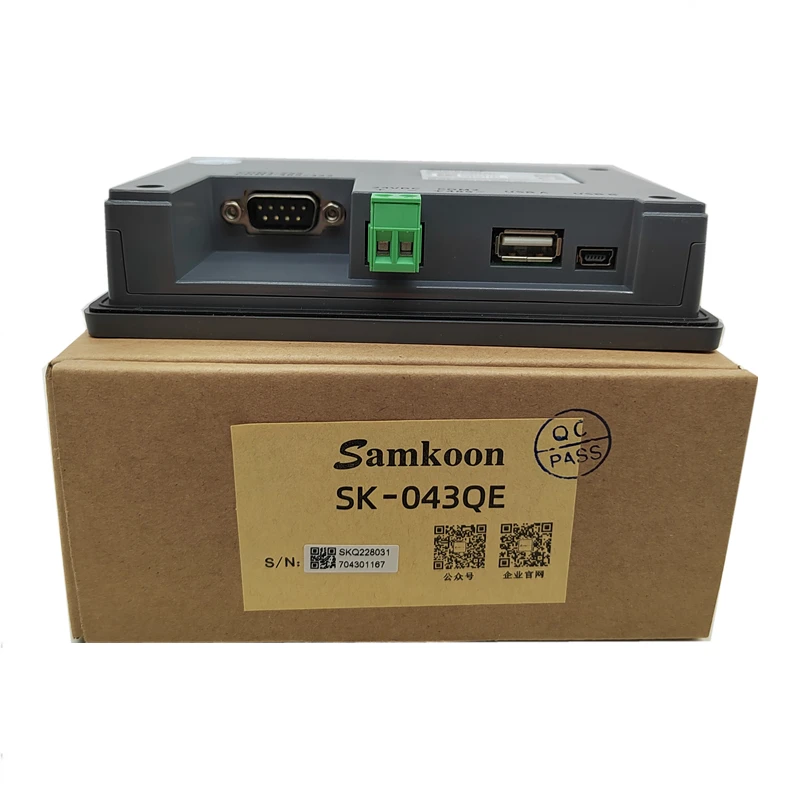 Samkoon 4.3 Inch SK-043QE Dc 24V Touchscreen Hmi Seriële Interface: Com1: Rs232 Com2: Rs485/422