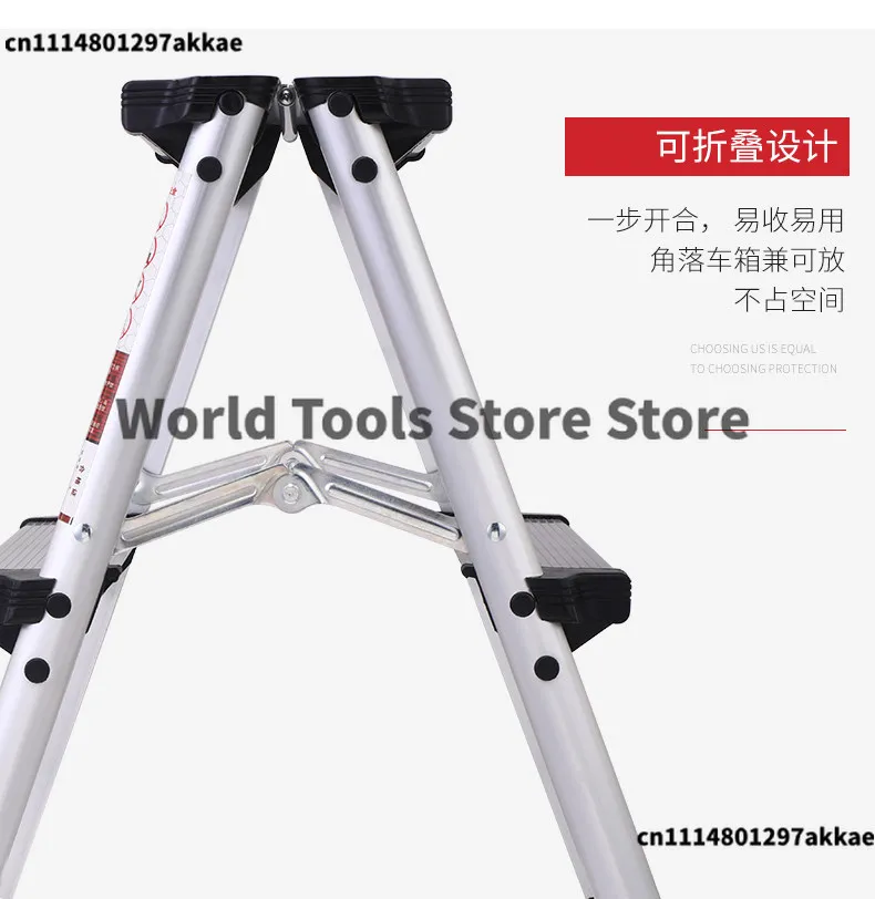 Multifunctional Folding Ladder Aluminum Alloy Telescoping Ladder Two-stage Three-stage Four-stage Household Ladder
