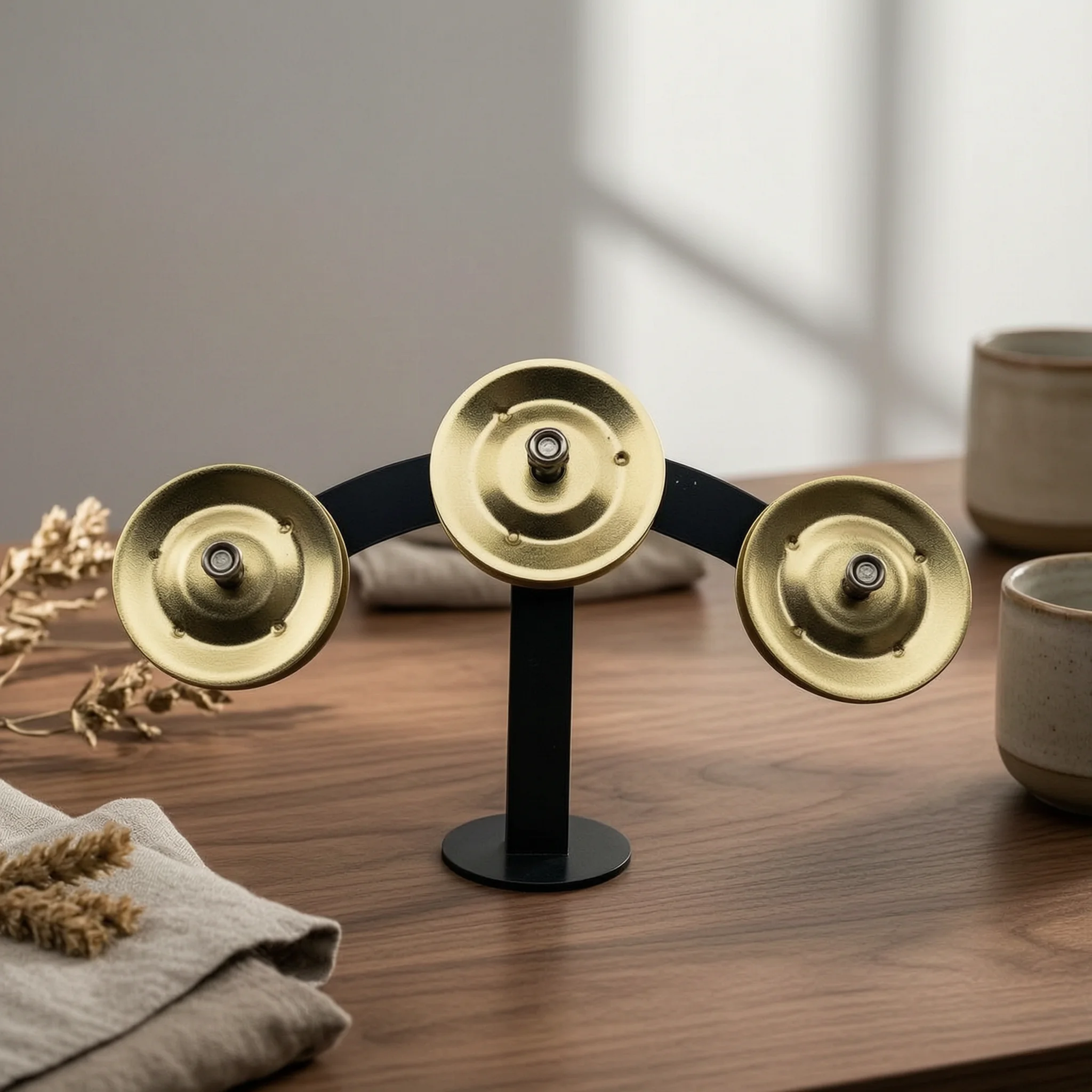 Hi-Hat Tambourine Metal Jingling Discs Mountable Hi-Hat Tambourine Brass Jingle Disc Bright Sound Cymbal Ching Disc Secure Fit