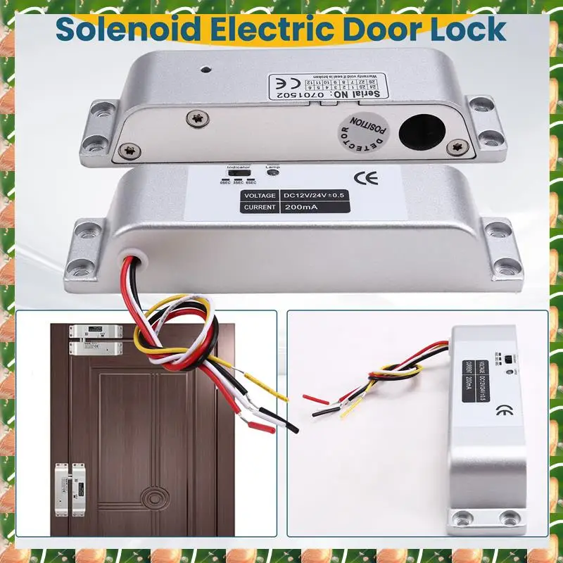 

JAJA Electric Drop Bolt Lock 4 Wires DC12V Electronic Mortise Locks Wooden Door Lock Lron Door Lock