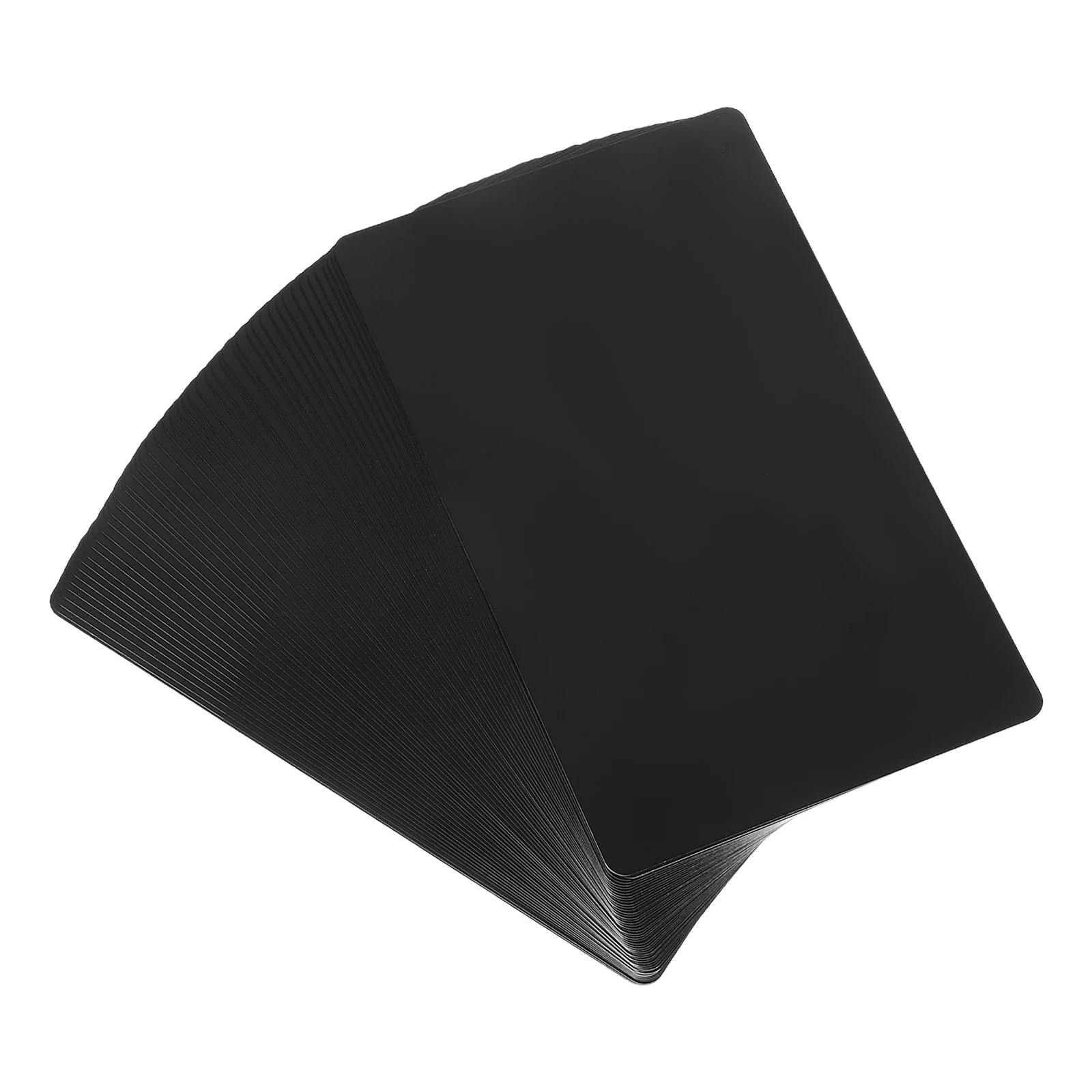 

50pcs Marking Machine Black Aluminum Blanks for DIY Engraving Business Cards Name Card Metal Sublimation
