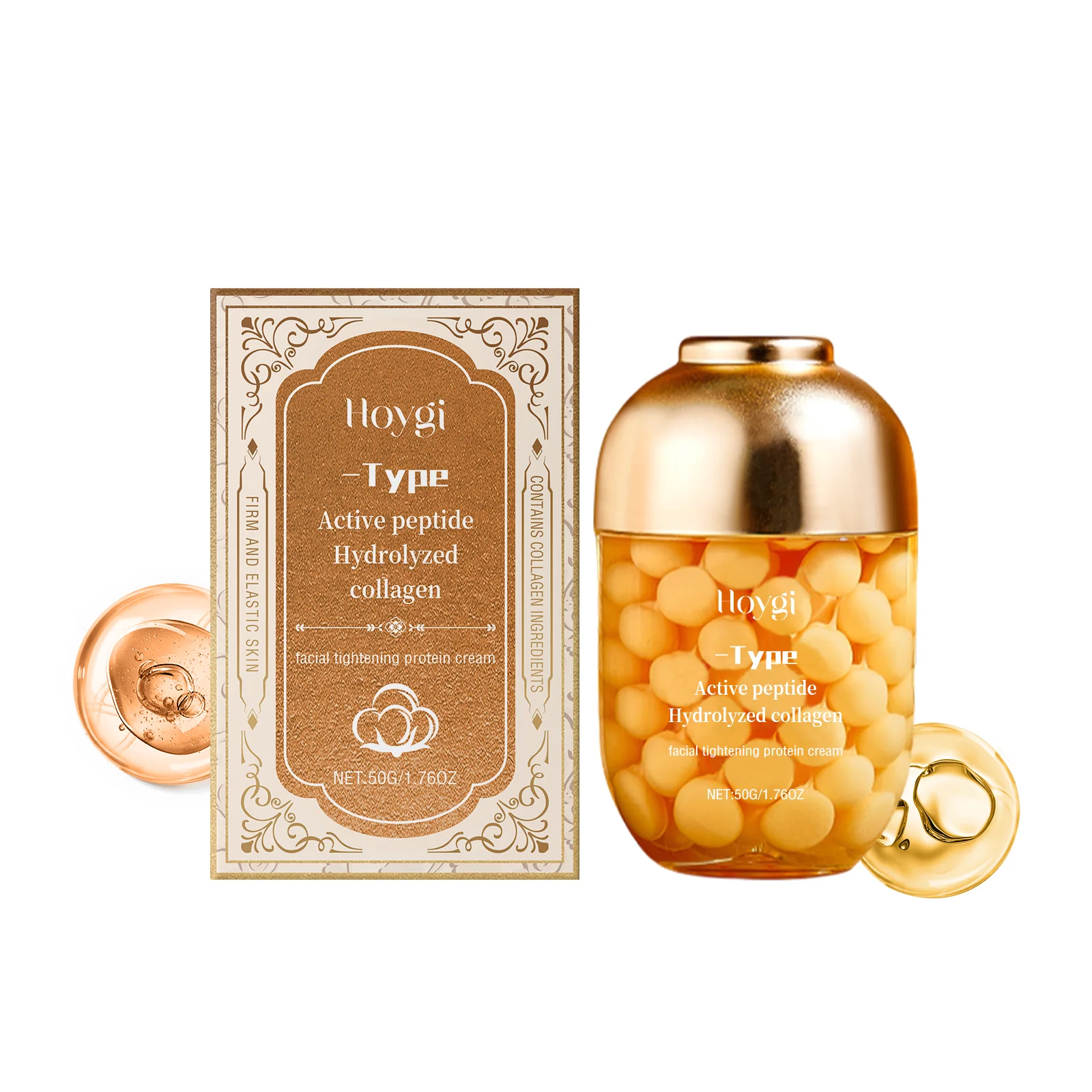 Crema rassodante al peptidico attivo e al collagene idrolizzato – Crema proteica rassodante viso antietà per pelli elastiche e giovanili – 50 g