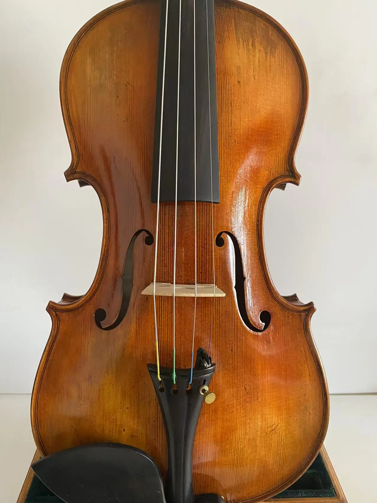 4/4 كمان ستاينر موديل ملتهب من خشب القيقب الخلفي من خشب التنوب مصنوع يدويًا من قطعتين من الخلف