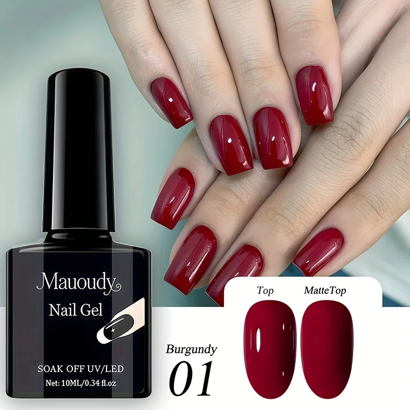 Smalto per unghie gel rosso intenso, smalto rosso ciliegio profondo, è il perfetto regalo di festa per le donne. , smalto per donne, unghie per feste