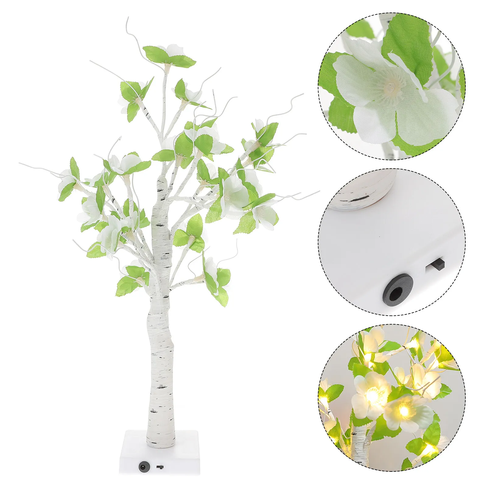 

Flower Tree Lamp Creative Night Light for Bedroom Desk Tabletop Decor Warm Soothing Glow Romantic Room Ambiance Small Compact
