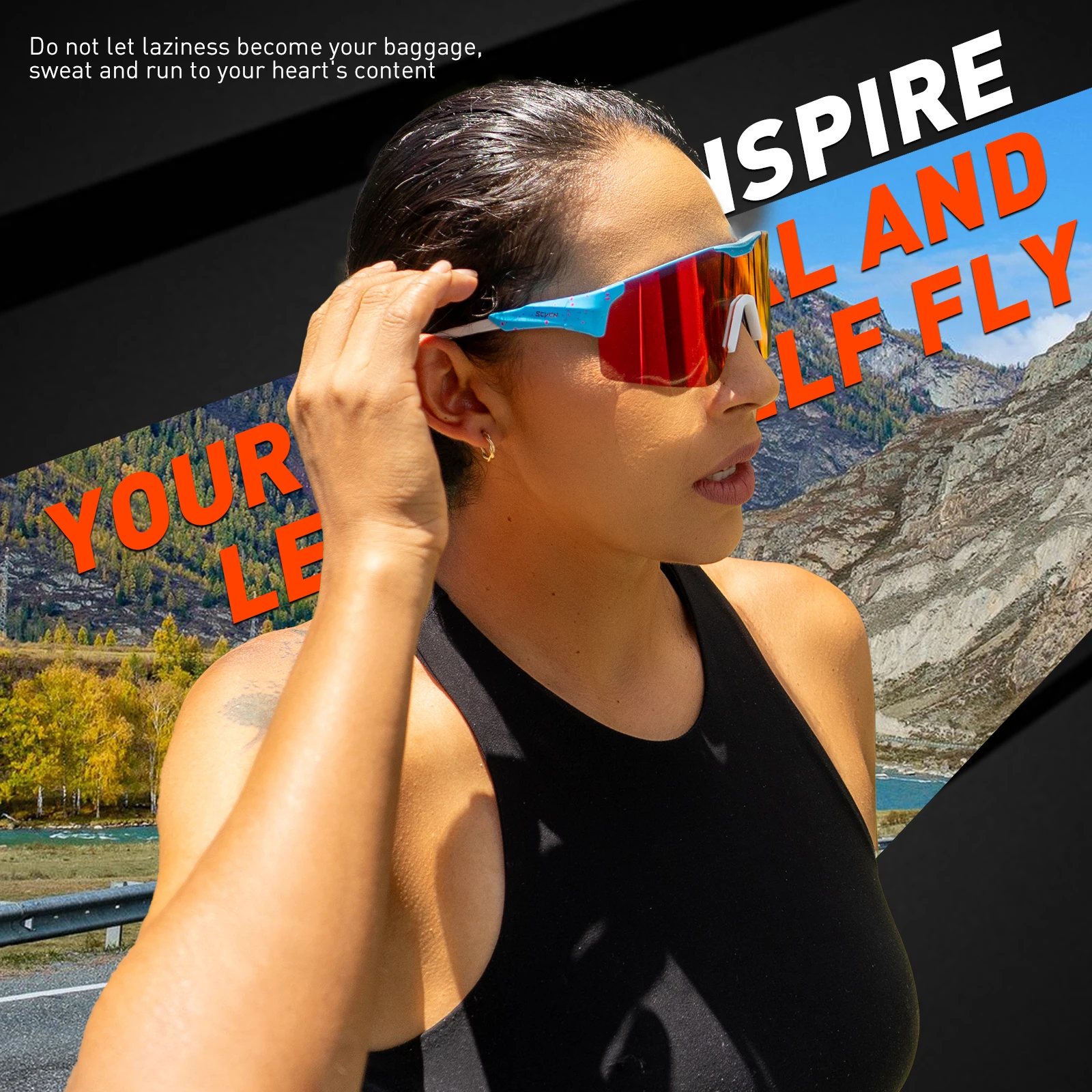SCVCN بيع النظارات الشمسية المستقطبة UV400 حماية النظارات الرياضية المشي لمسافات طويلة القيادة نظارات الرجال النساء في الهواء الطلق الدراجة الجبلية ركوب الدراجات الزجاج