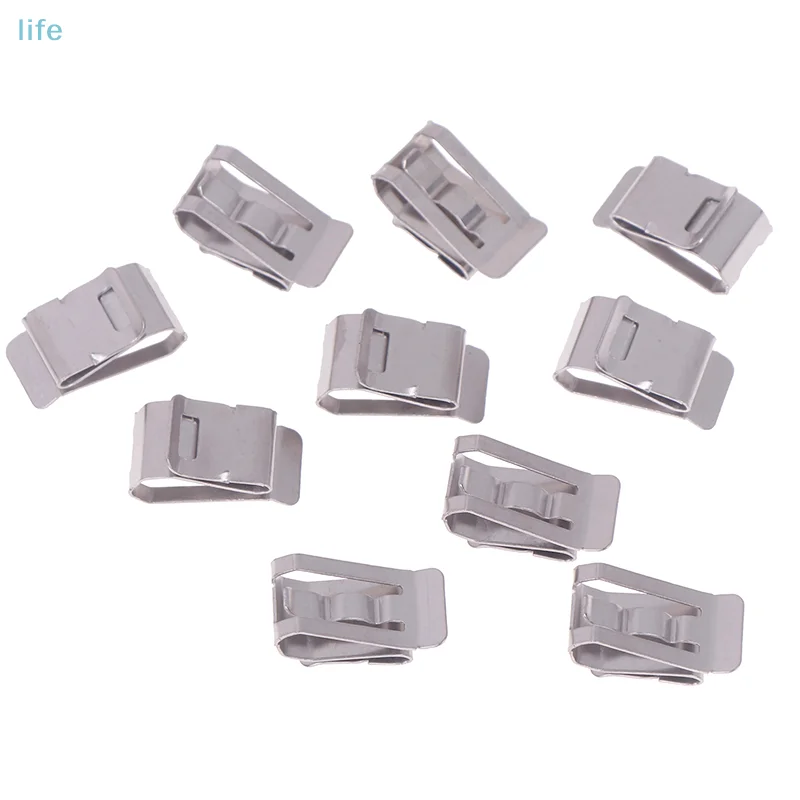 10 PCS Stainless Steel Solar PV Cable Clip/Clamp For 2 PV Solar Cable Wire Installation