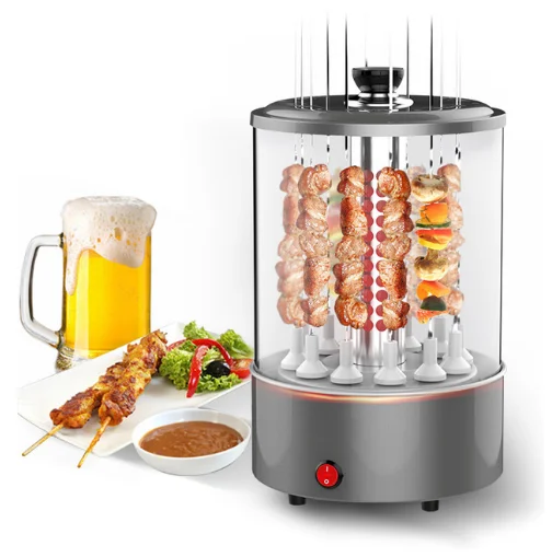 Electric Grills Automatic Rotating Barbecue Machine Small Kebab Machine Home Interior Smokeless BBQ Temperature Control