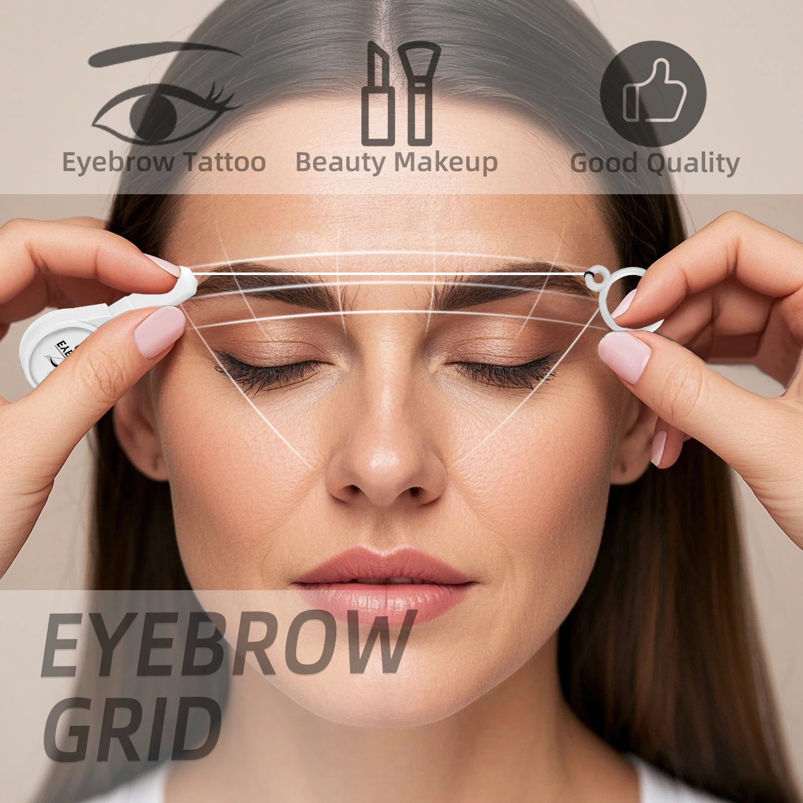 Microblading Eyebrow Marker Thread Tattoo Brows Ruler Auxiliary Line Drawing Positioning Mapping Line Beauty Measurement Tool