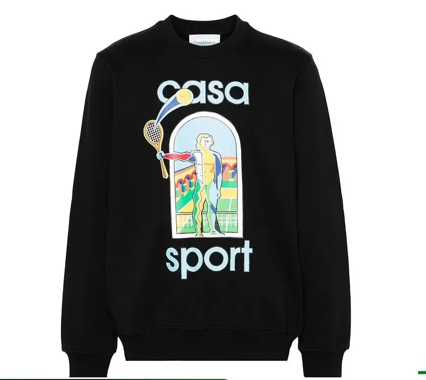 Moda na moda marca outono e inverno nova camisola casual impressão carta em torno do pescoço manga longa casal tendência pulôver