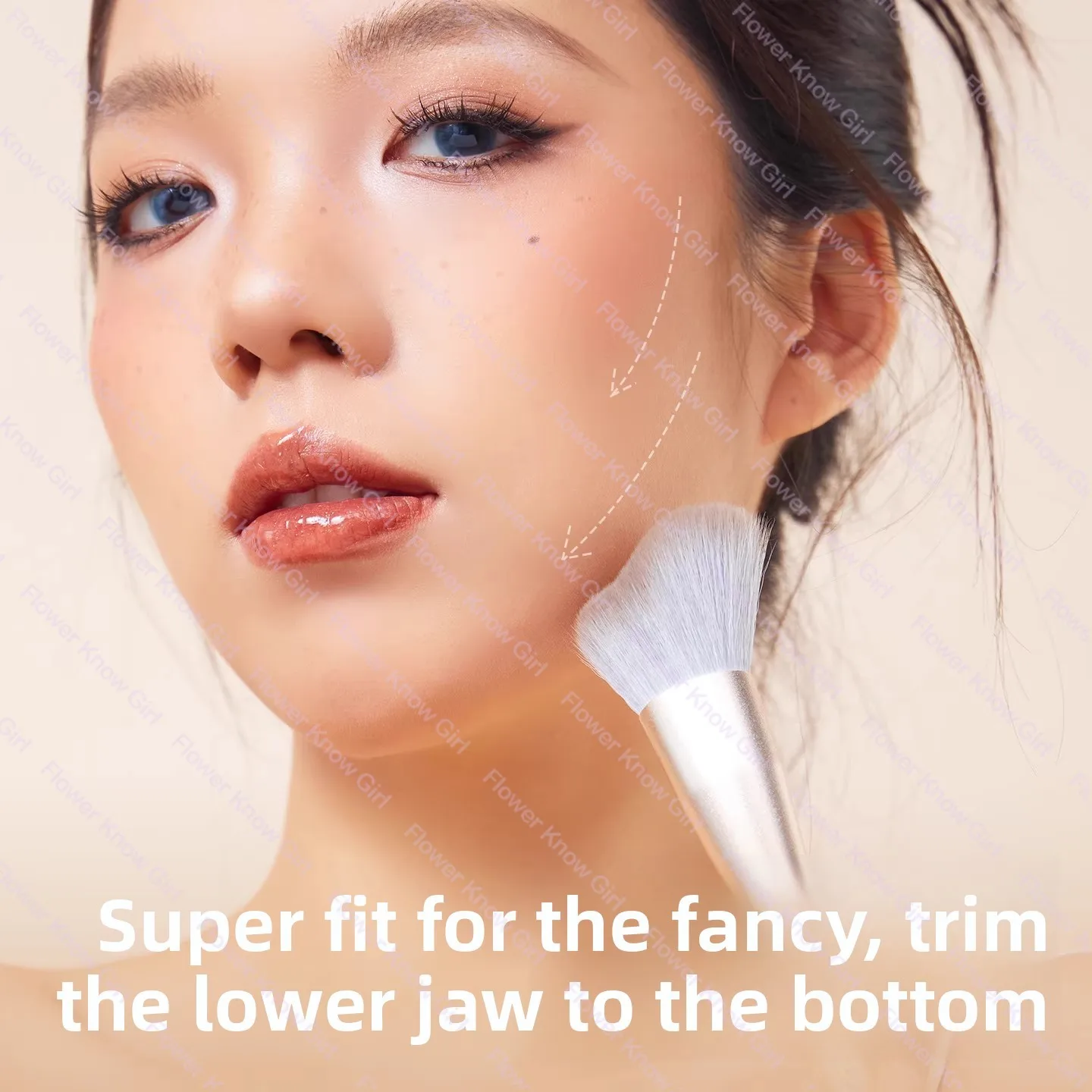 Guo Xiaoniu special-shaped contour brush 3D wave makeup brush face contour nose shadow highlight shadow gilded makeup tool