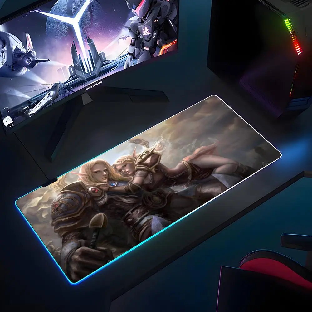 

World Of Warcraft Mouse Pad RGB Rubber Antislip Keyboard Pad 40x90cm Mousepad Gaming Accessories XXL Office Computer Mat