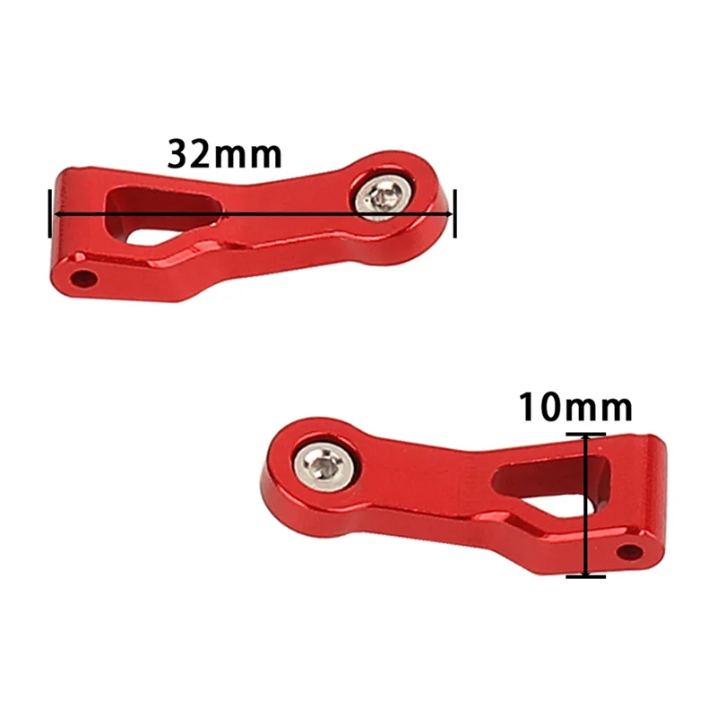 2Pcs Metal Front Upper Arm Suspension Arm Steering Block for MN68 MN 68 1/16 RC Car Upgrade Parts Accessories,Red