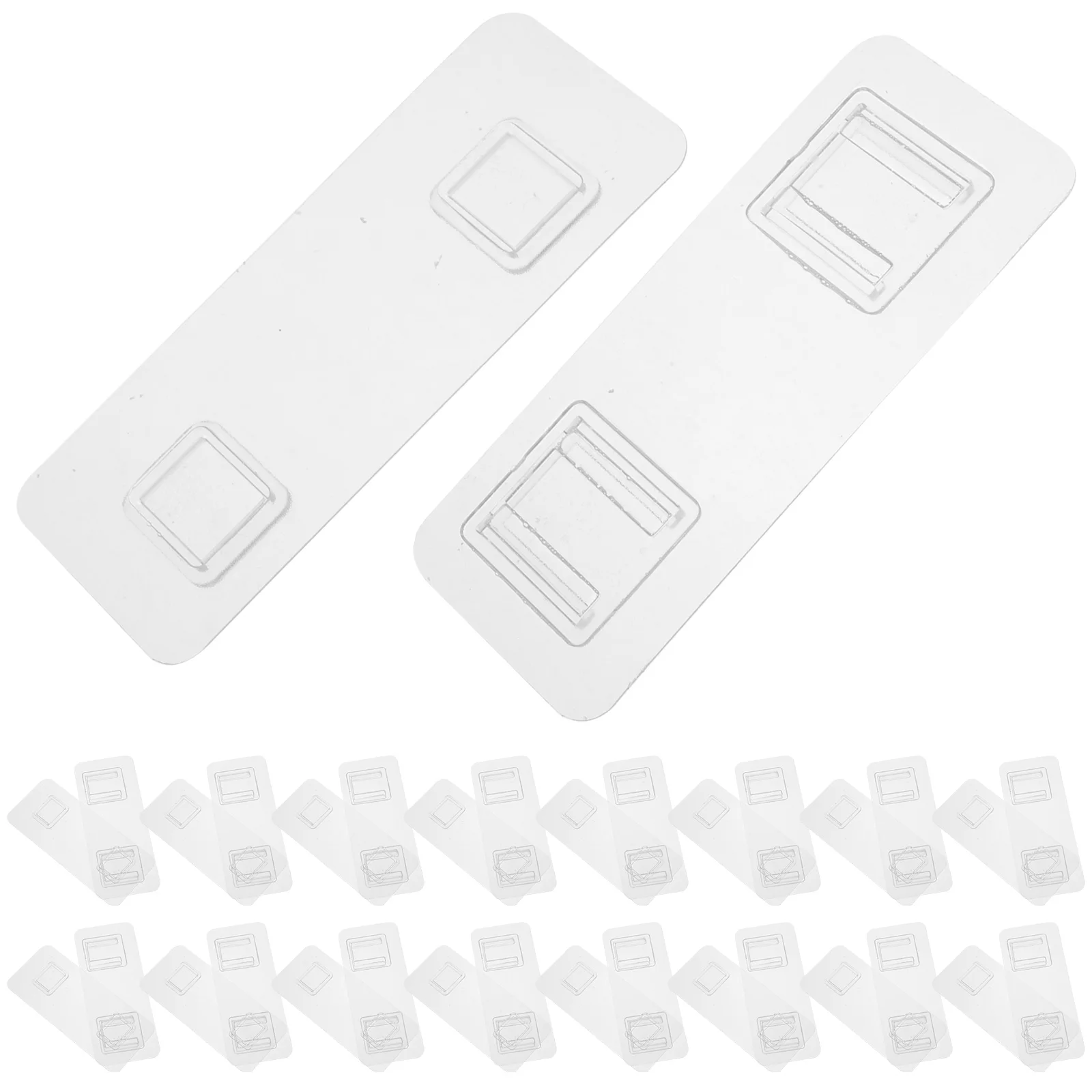 10 Pairs Wall Punch-free Buckle Household Adhesive Hook Power Strip Holder Hanger Hooks Paired for Hanging Clear Socket