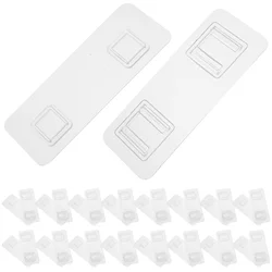 10 Pairs Wall Punch-free Buckle Household Adhesive Hook Power Strip Holder Hanger Hooks Paired for Hanging Clear Socket