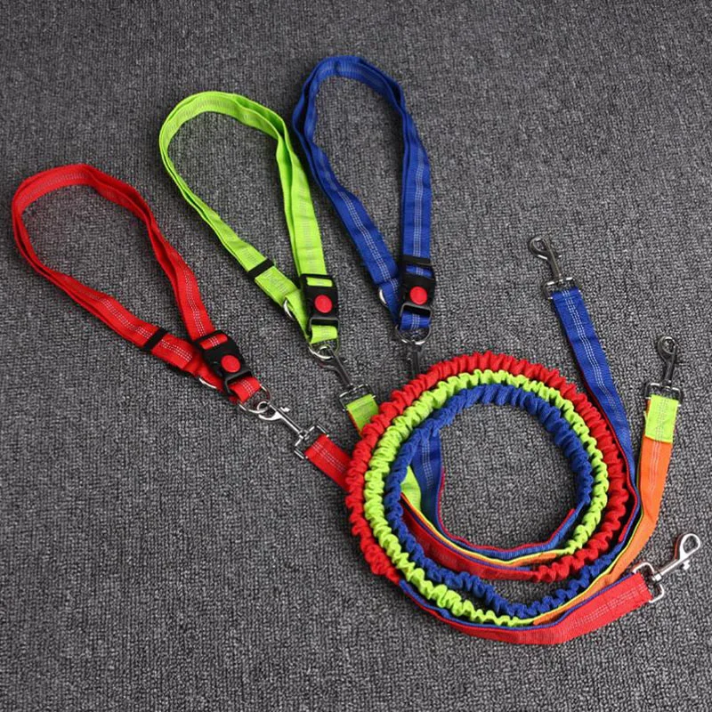 High Quality Adjustable Waist Pet Dogs Leash Running Hands Freely Pet Products Dogs Harness Collar Jogging Lead Waist Rope