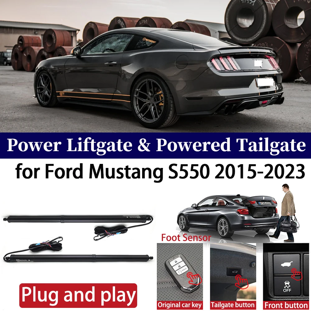 

ZhuCamX for Ford Mustang S550 2015-2023 Car Auto Power Electric Tailgate Liftgate Lift Trunk Closer System Boot Lift Motor Kit