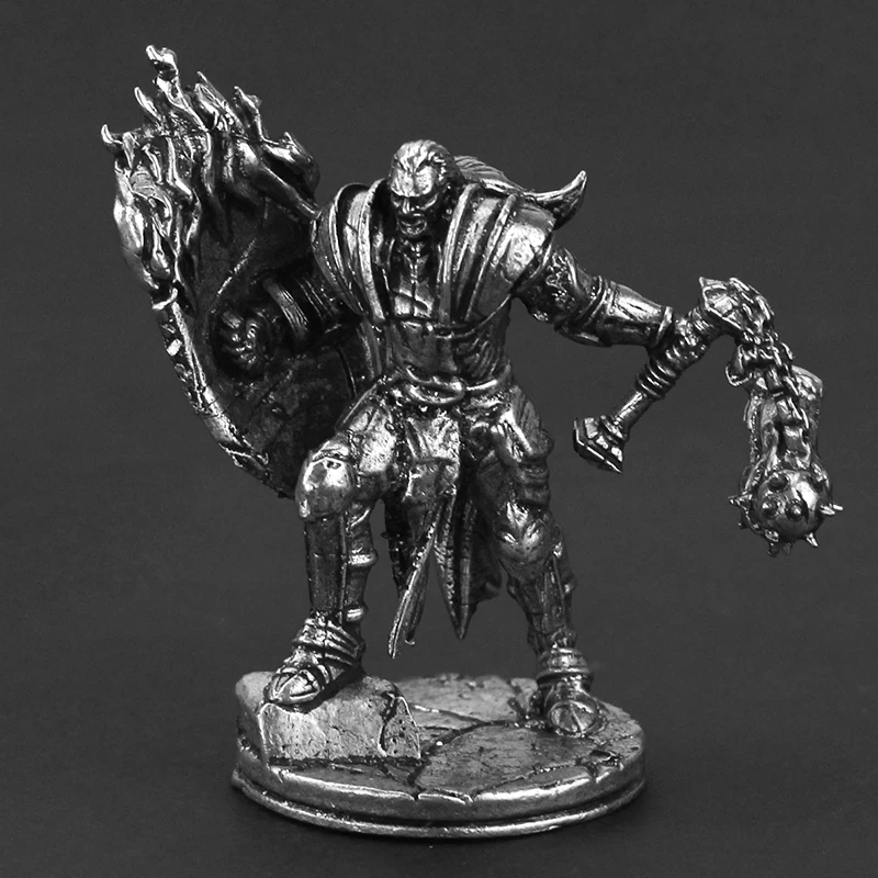 Metall Viking Warrior Ancient Soldier Modell Actionfiguren Fertigprodukt Brettspielstück Miniatur Ornament Zubehör Jungen