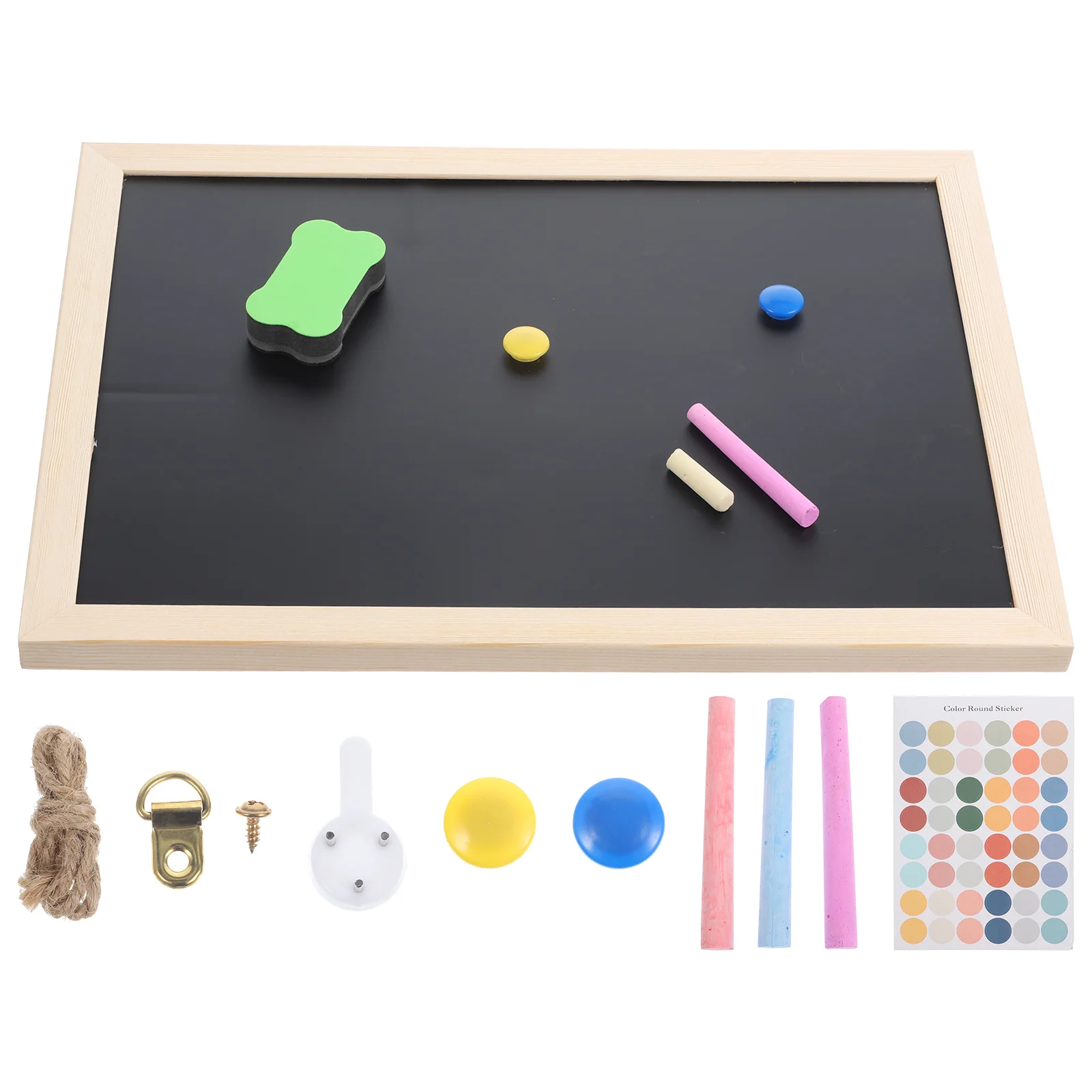 

1Set Hanging Corkboard Rectangular Memo Pin Board Double Sided Writable Bulletin Board for Office Home Kitchen Dorm Room Decor