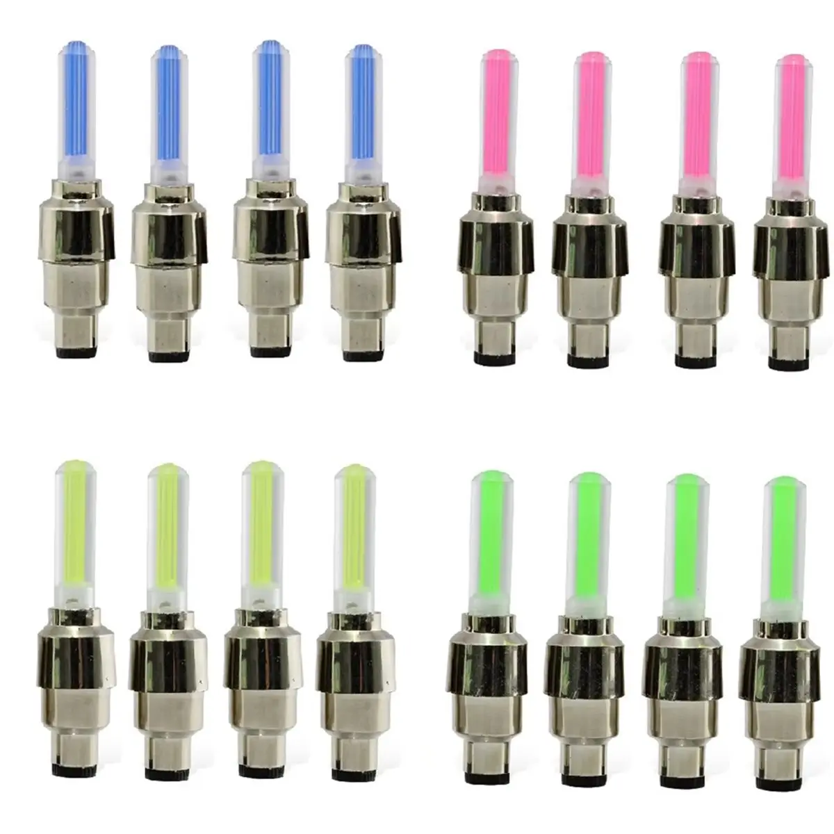 

16PCS Neon Bike Spoke Lights Bicycle LED Light Tire Valve Cap Flashlight Wheel Spoke Bicycle Accessories [JQ-EN&RS]
