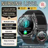 2025 New Health Expert Smart Watch ECG+PPG Blood oxygen  Blood Lipids Uric Acid Heart Rate NFC Bluetooth Call Watch For Samsung