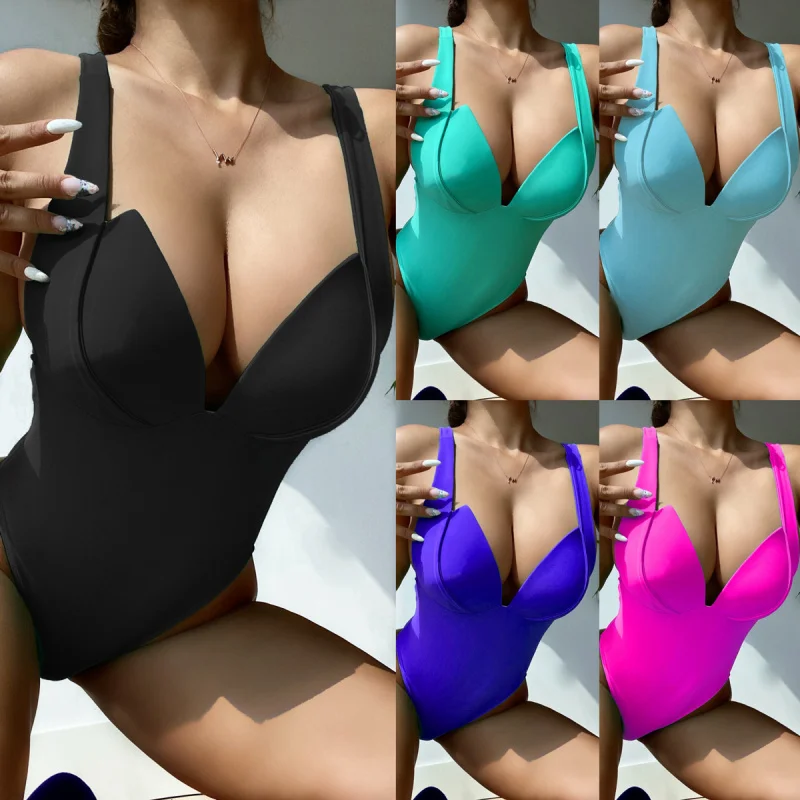 

New One-Piece Swimsuit Sexy Hard Cup Bikini Swimwear76816