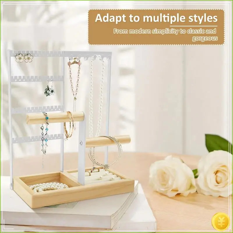 4 Tier Jewelry Organizer Stand - Rings & Bracelets On Dressing Tables Countertops